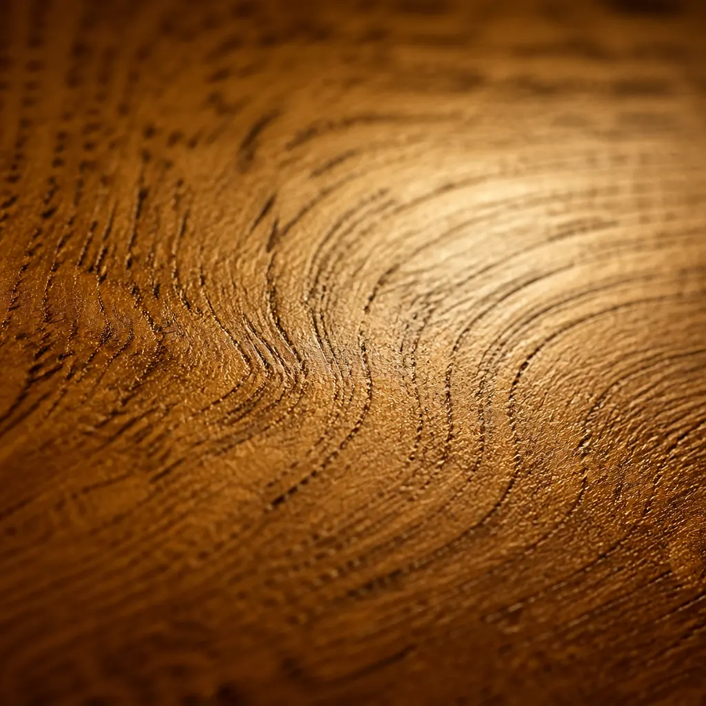 Close detail of hardwood grain across a tight board seam